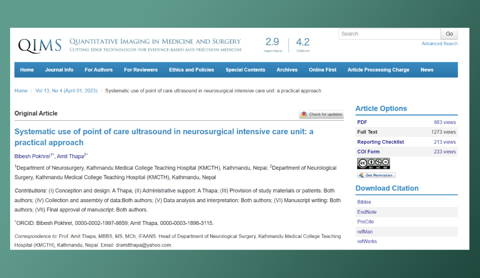 Systematic use of standardized A-scan technique in neurosurgical intensive care unit